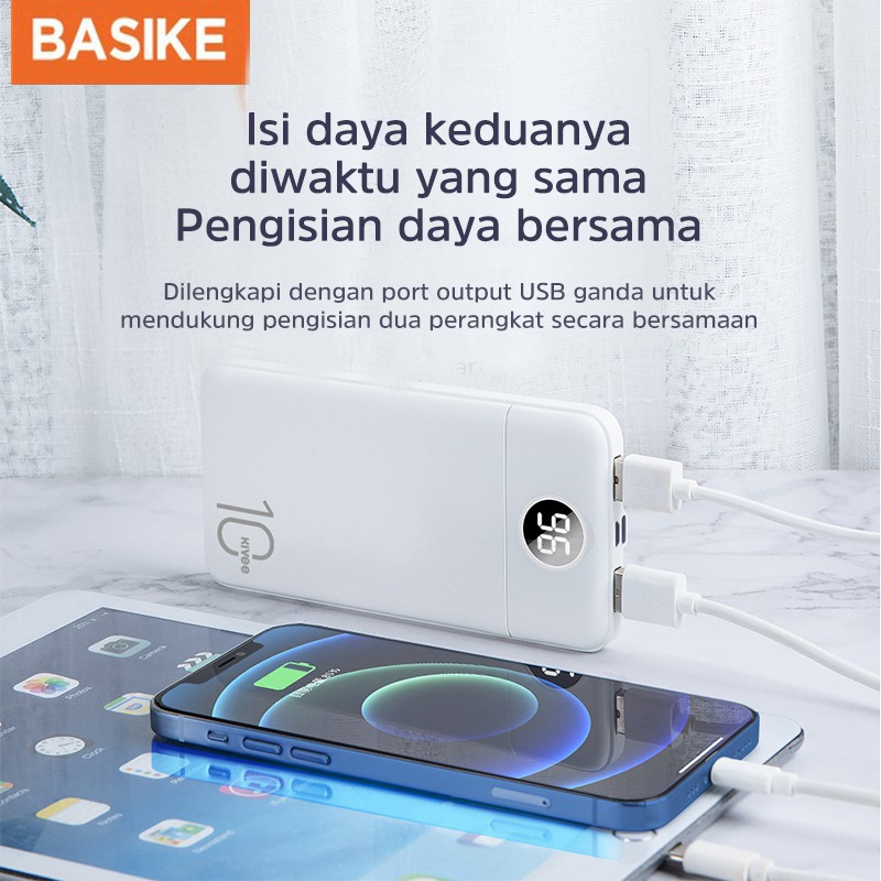 PowerBank 20000mah 10000mah Fast Charging Power Bank Dual Input Port Type C & Micro USB Original Quick Charger Real Capacity mini murah Iphone 13 mini pro max 11 10 8 7 6 xiaomi Samsung Oppo Vivo  iphone xr x hp Realme Redmi infinix Ipad Batteries Ga-6