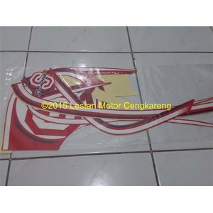 Stiker/Stripping/Lis body Scoopy FI Merah