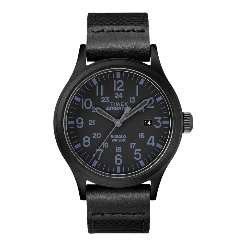 Jam Tangan Pria Timex Expedition Scout TW4B14200 Indiglo Black Dial Black Nylon Strap