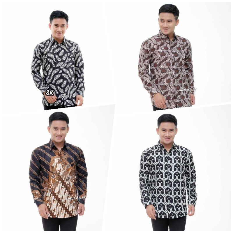 Kemeja Batik Pria Slimfit Ekslusive Lengan Panjang 2021