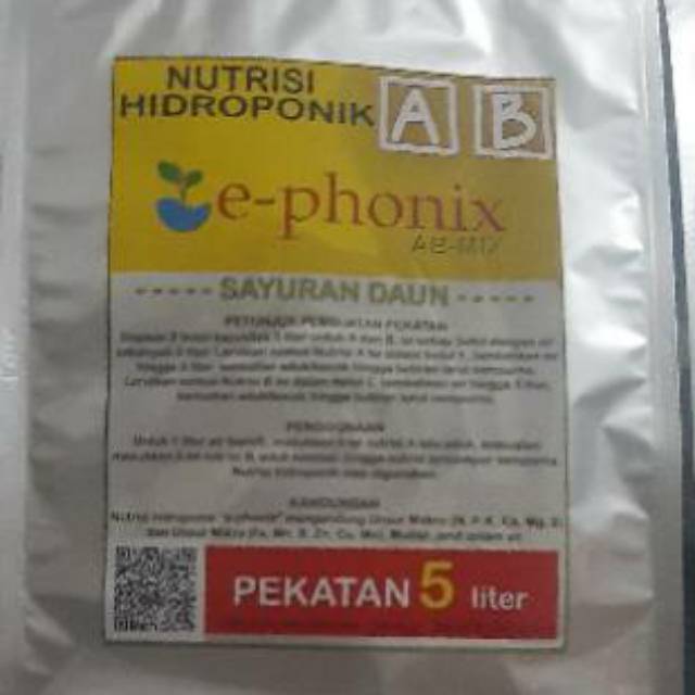 PUPUK AB MIX HIDROPONIK Pekatan 5 Liter