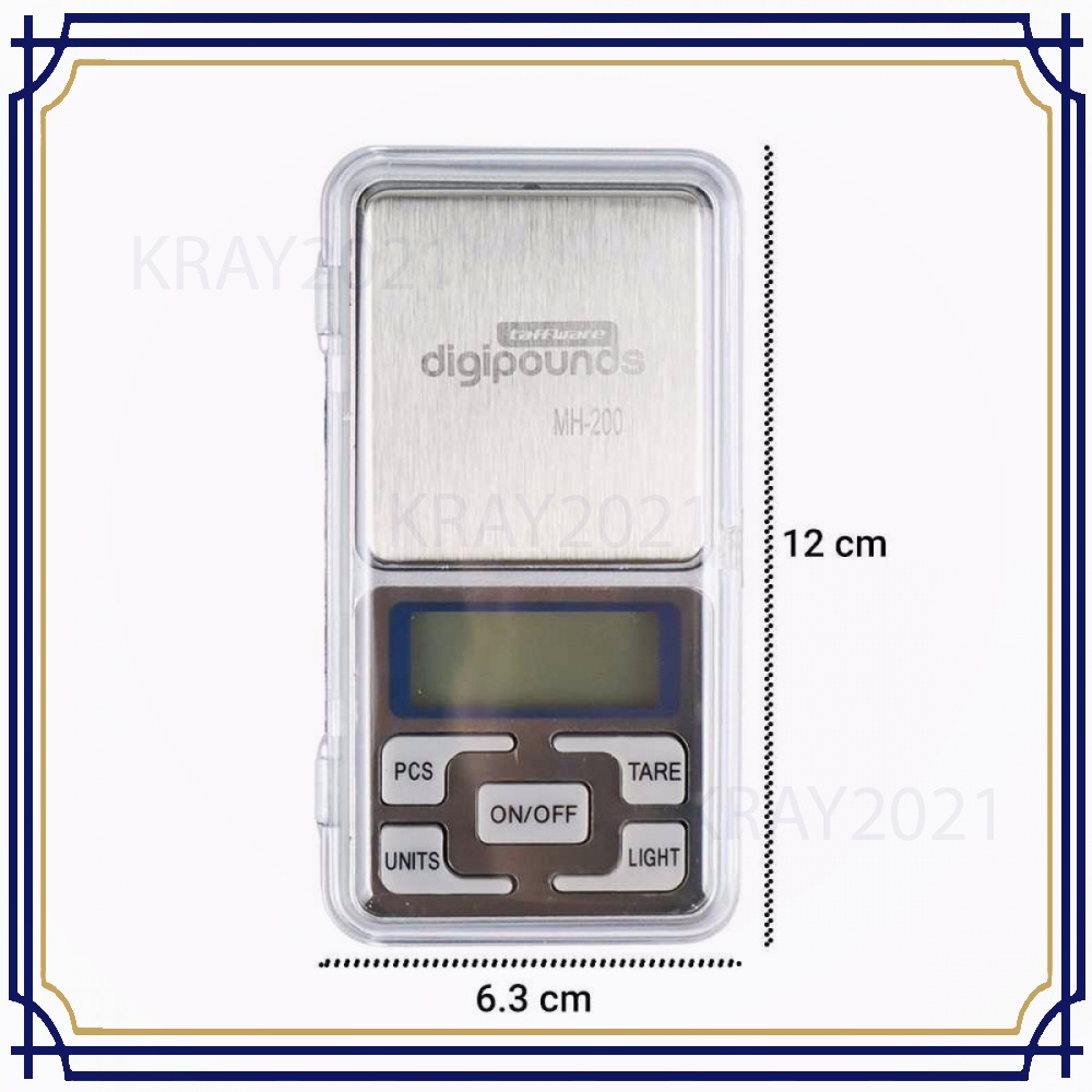 Taffware Digipounds Timbangan Emas Mini Pocket 200 g 0.01 g - MH-200