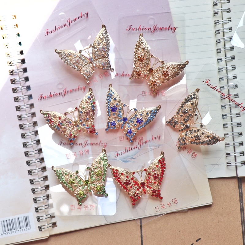 Bros Kupu Kupu / Bros Butterfly / Bros Kode SKW Part 5 / Brooch Hijab Bros Jilbab Bros Kebaya BZO