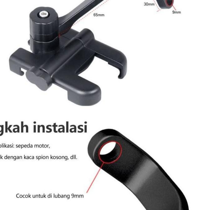 (TERPERCAYA) holder hp motor besi di stang/phone holder hp motor beat/holder hp motor stang/tempat h