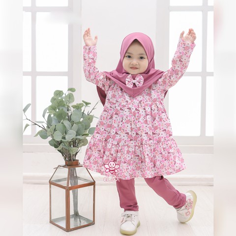 Baju Anak Taalia Legging Set / Baju Muslim Anak Perempuan eLBi Cantik 1-6 Tahun / Gamis Anak