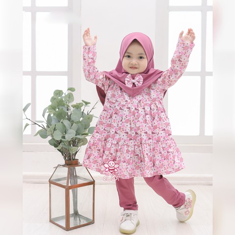 Baju Muslim Anak Perempuan / Baju Muslim Anak Bayi 1 Tahun Taalia / Gamis Anak Cantik