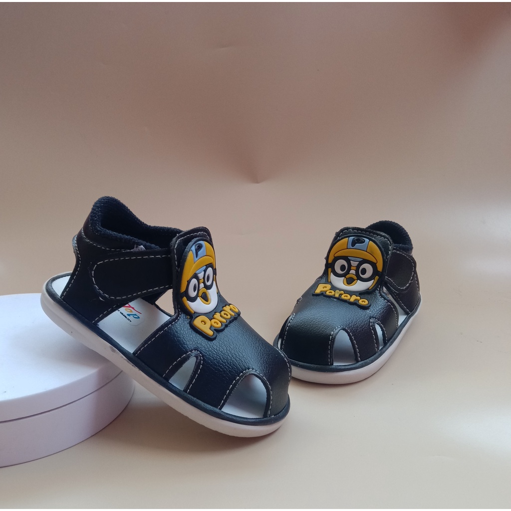 SEPATU SANDAL BUNYI USIA 1-3 TAHUN ANAK BAYI LAKI LAKI  / SEPATU SANDAL ANAK COWOK BALITA MURAH SANDAL BABY KEREN- SS-PORORO