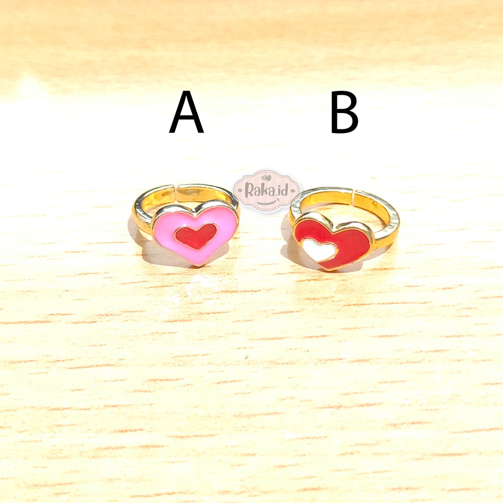 Cincin Anak Motif Love Perhiasan Cantik Anak 1157