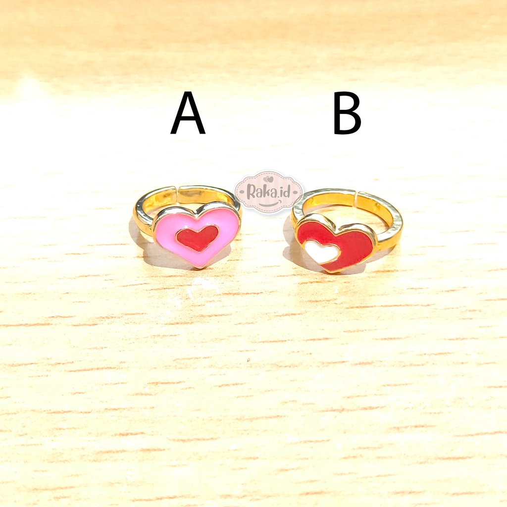 Cincin Anak Motif Love Perhiasan Cantik Anak 1157