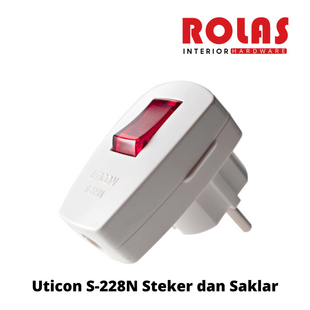 Uticon S-228N Steker dan Saklar / Steker Uticon S228N