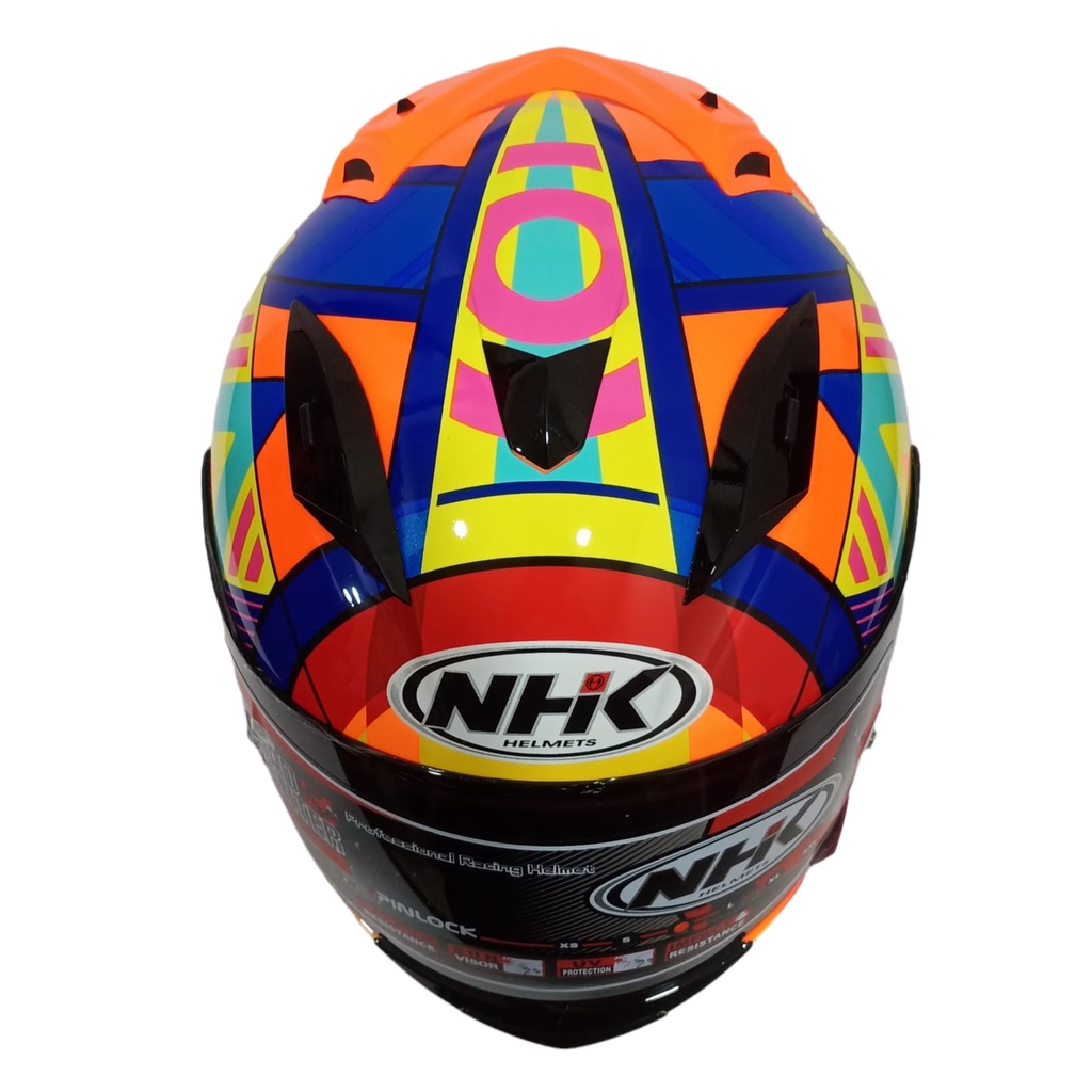 HELM FULL FACE NHK MOTIF RACE PRO PIGMENT ORANGE FLO GLOSSY