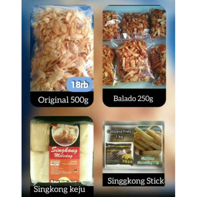 

Cemilan aneka singkong (keripik singkong 500gr)