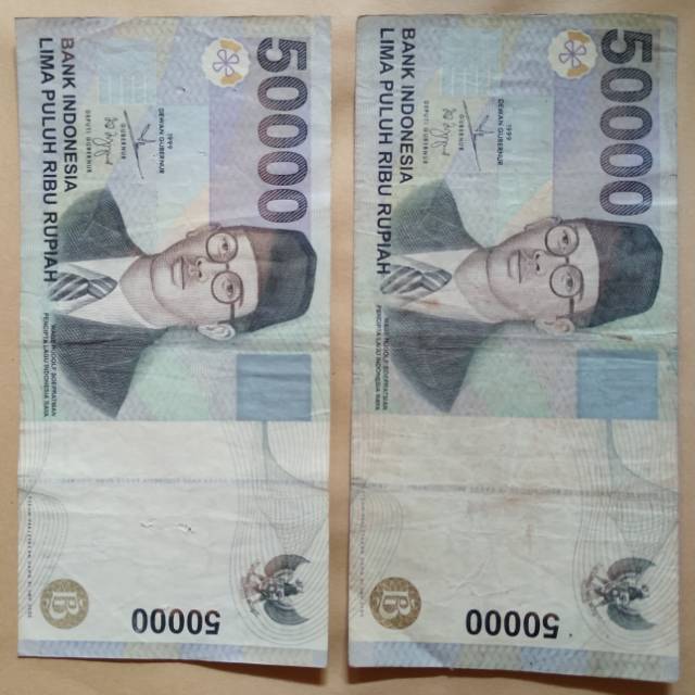 Uang kuno 50000 rupiah WR Soepratman 1999