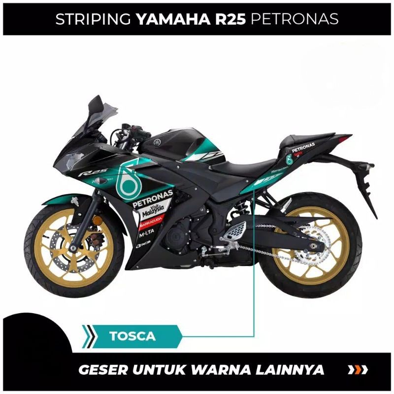 Striping R25 Petronas Kombinasi Warna