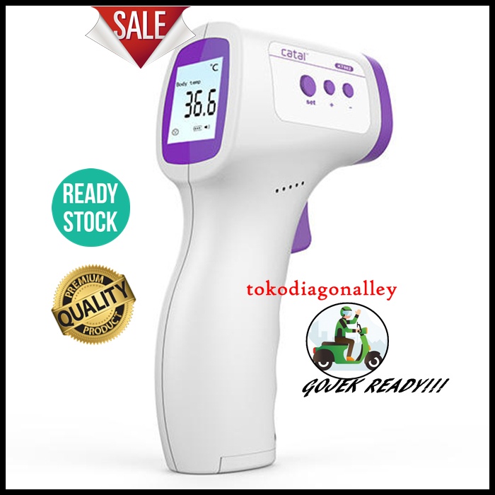 Thermogun Thermometer Tembak Standard Akurat Valid Infrared Non Contact - UX-A-01 - Purple Catal