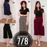 CELANA KULOT WAFFLE JUMBO WANITA PANJANG DAN 7/8