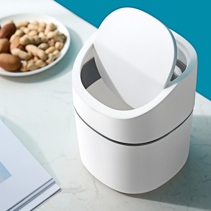 Trendy 【ZEN】Tempat Sampah meja mini tong sampah kamar kecil mini trash can ..-1