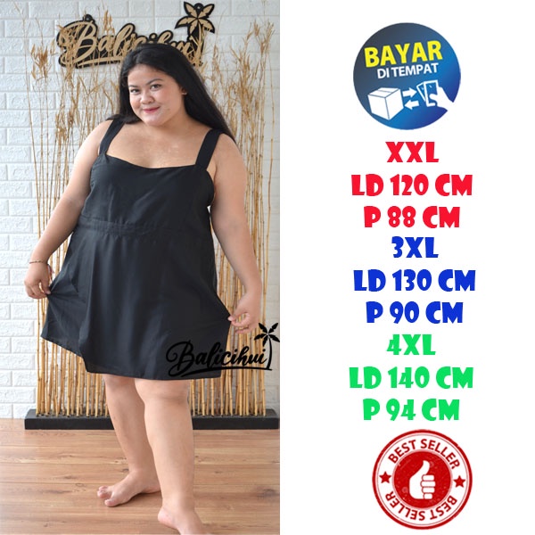 Balicihui Dress Monica Dress Jumbo Plus Size Dress Wanita Dress XXL XXXL 3XL Dress Pendek Wanita