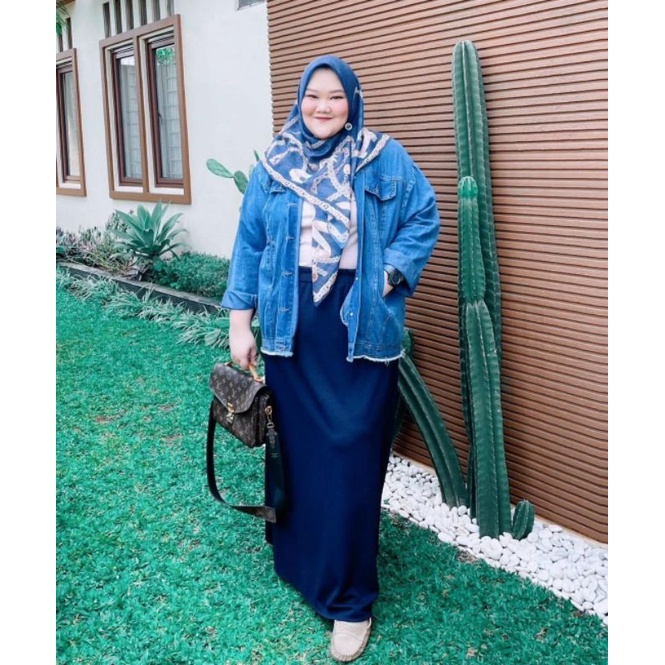 ROK SPAN PANJANG MAXI SKIRT BIG SIZE / ROK SPAN JUMBO / ROK KERJA