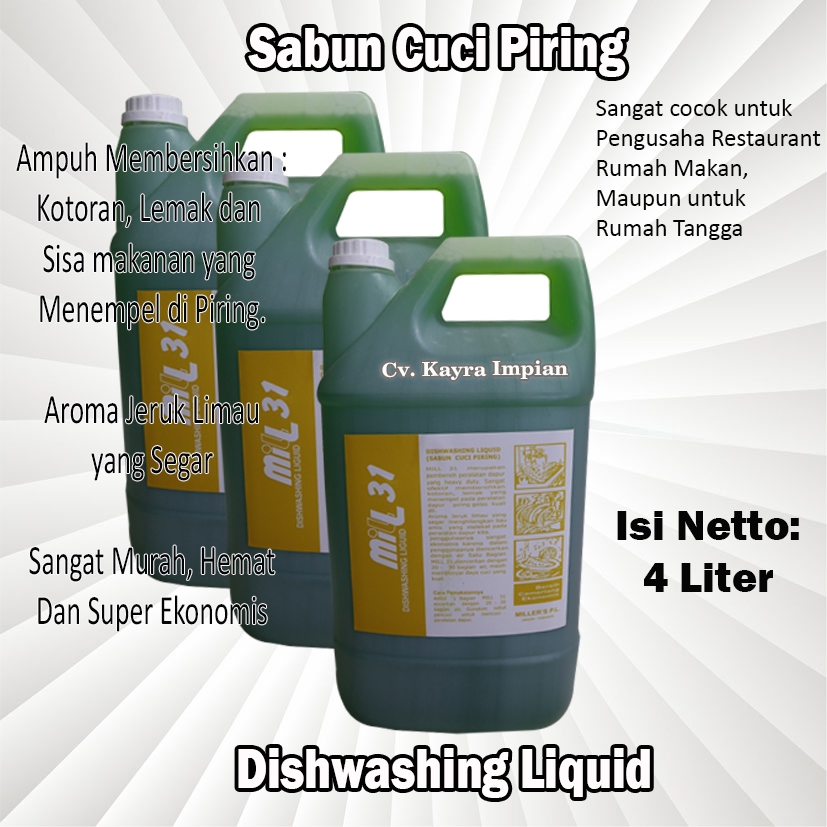 Sabun Cuci Piring Mill31 isi 4Liter