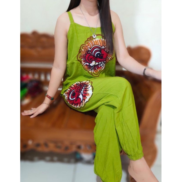 stelan baju bali barong tanktop celana panjang size L