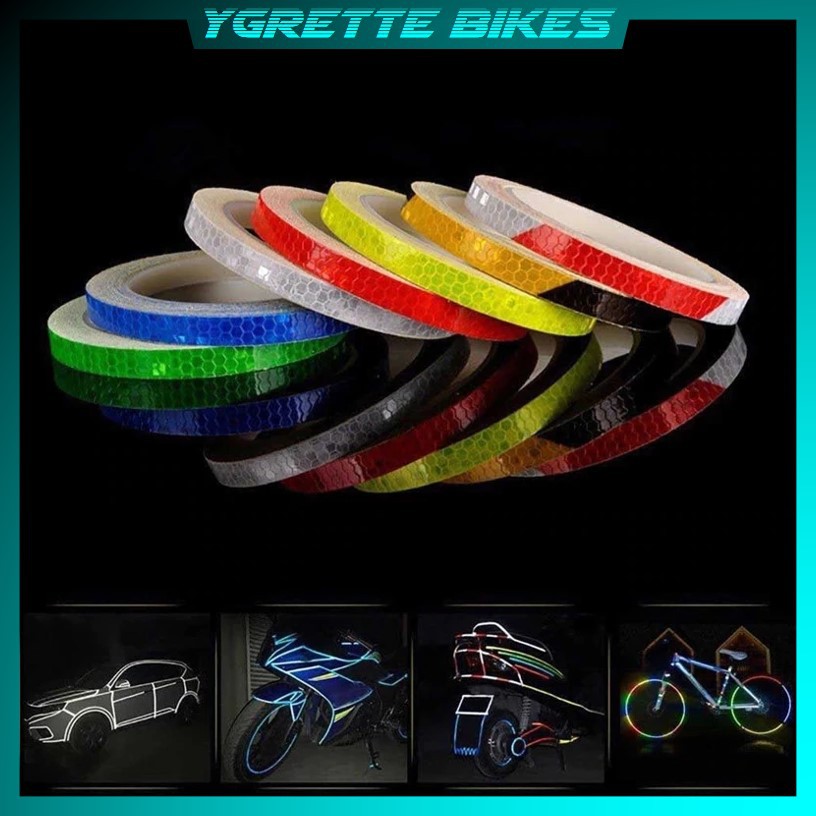 YGRETTE - DUUTI Reflective Tape Adhesive Stiker Sepeda Motor Mobil Reflektif Sticker  Bike 800x1cm