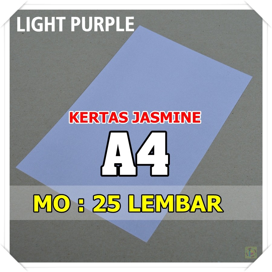 

Kertas Karton Jasmine / Paper Flower A4 LIGHT PURPLE UNGU ABU