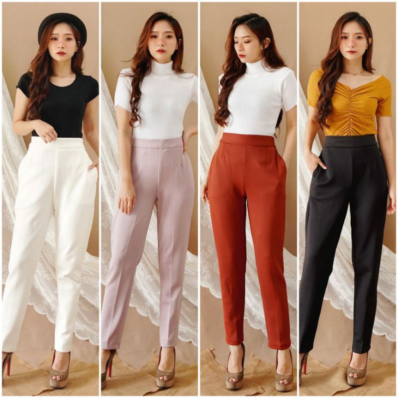 ⚡️CLEARANCE SALE ♡ PREMIUM ♡ ORIGINAL ! MITCHIE PLAIN PENCIL LONG PANTS / CELANA PANJANG POLOS