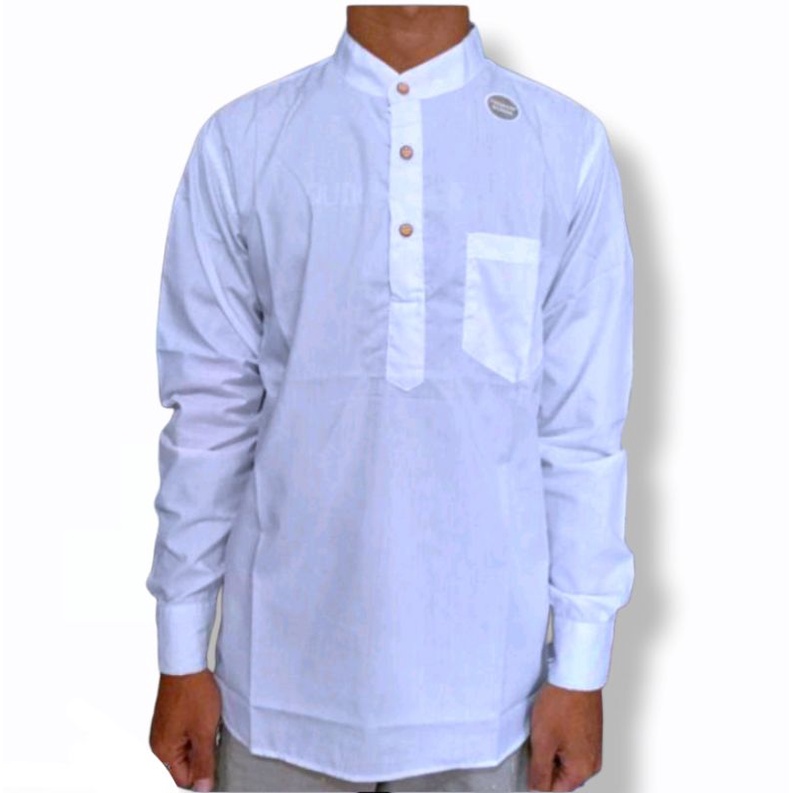 KEMEJA KOKO KURTA LENGAN PANJANG KURTA PAKISTAN KURTA PANJANG POLOS KOKO KURTA PUTIH