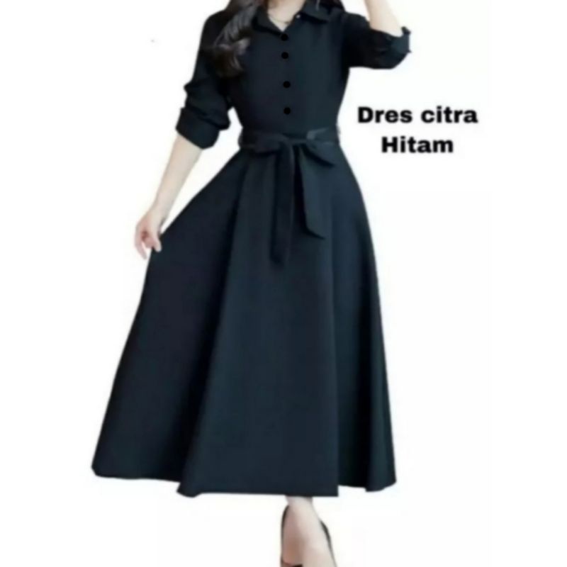 Maxi Dress Citra Terbaru/ Dress Wolpeach Premium/ Fashion Wanita Korean Style/ Dress Kekinian/ Lengan Panjang