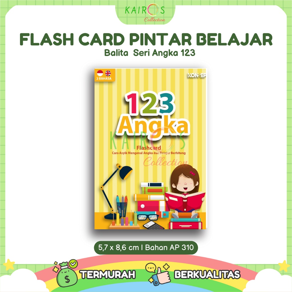 Flashcard Kartu Pintar Belajar Balita Seri Angka 123