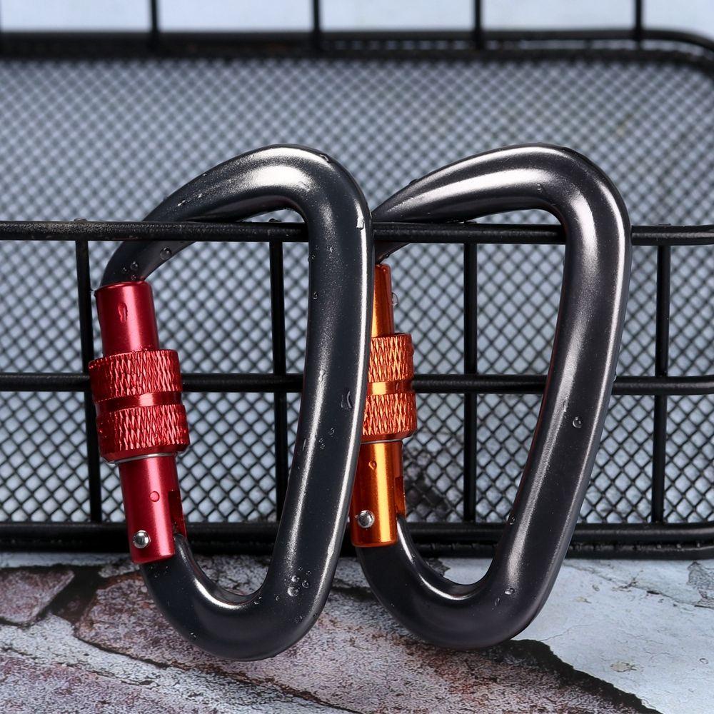 Suyo Climbing Carabiner 6warna Bentuk D Alat Panjat Quickdraws Lock