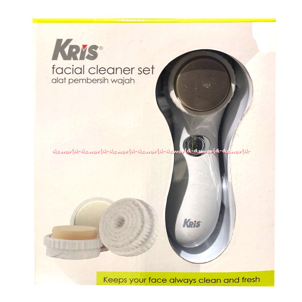 Kris Facial Cleanser Set Sponge Brush Recharge Alat Pembersih Wajah Muka dengan USB Charge