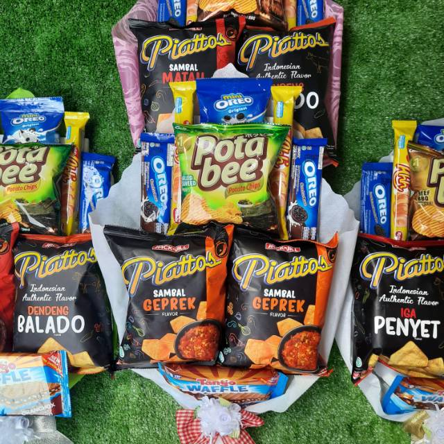 

Bouquet snack | Hand Bouquet | Buket Snack | Bingkisan snack | Souvenir Snack | souvenir buket