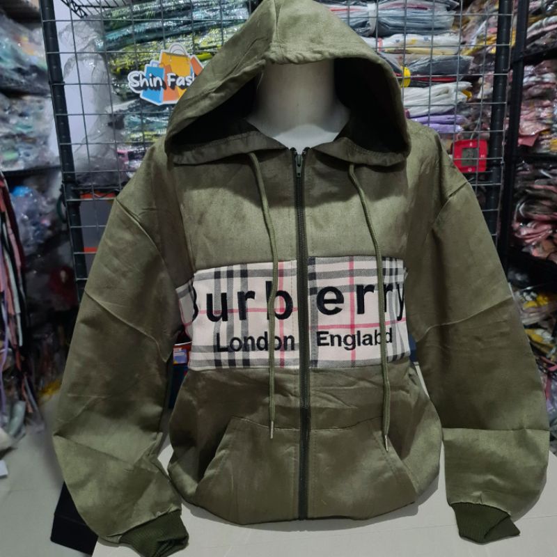Jaket Suede Import Wanita Fashion XL Besar-Bery Mojo Army