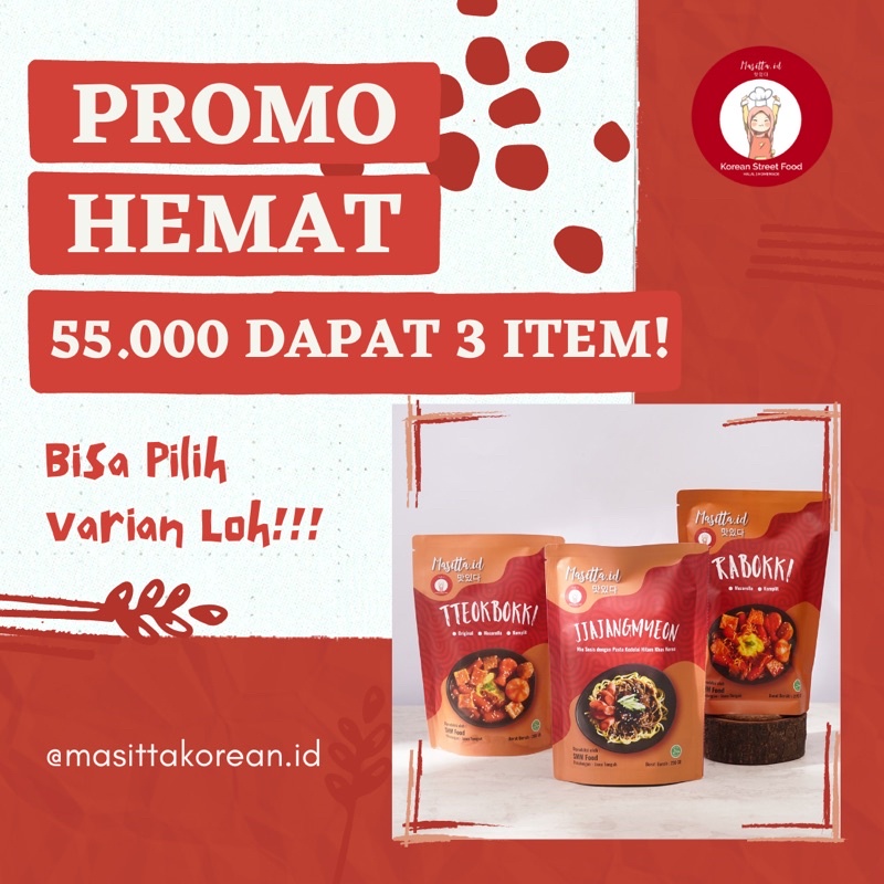 

PROMO HEMAT, 55K DAPAT 3 ITEM! TTEOKBOKKI TOPOKKI TOPOKI RABOKKI JJAJANGMYEON JAJANGMYEON