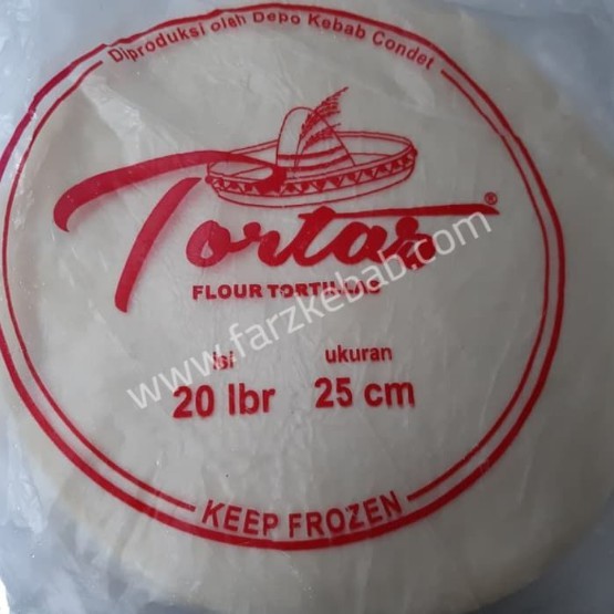 

Tortilla kebab besar diameter 25 cm/kulit kebab