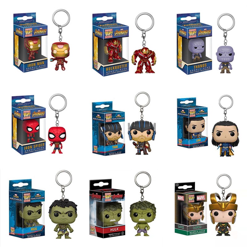 Funko POP Marvel Avengers 3 Gantungan Kunci Bahan PVC Untuk Koleksi