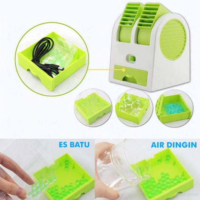 AC Duduk Mini Portable Double Cooler Fan Kipas Angin Aroma Terapi