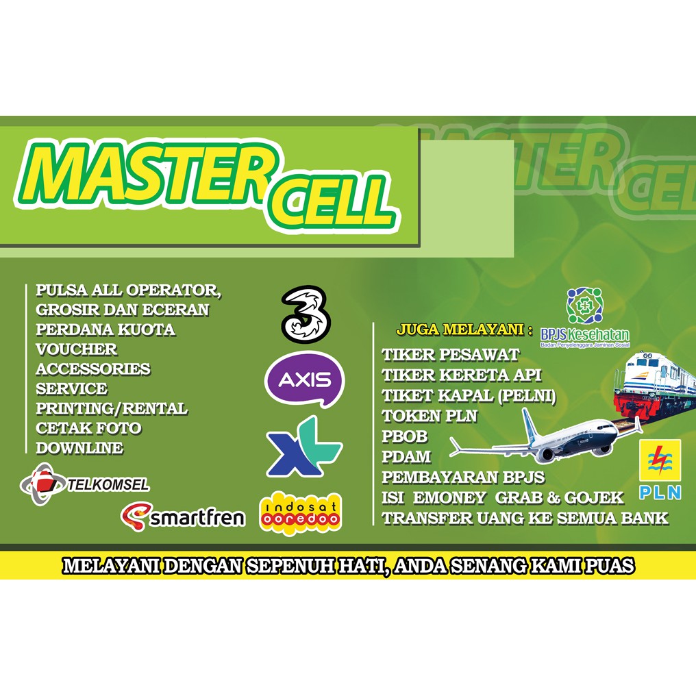 spanduk banner etalase konter pulsa / spanduk konter hp / banner konter pulsa / 1 hari jadi