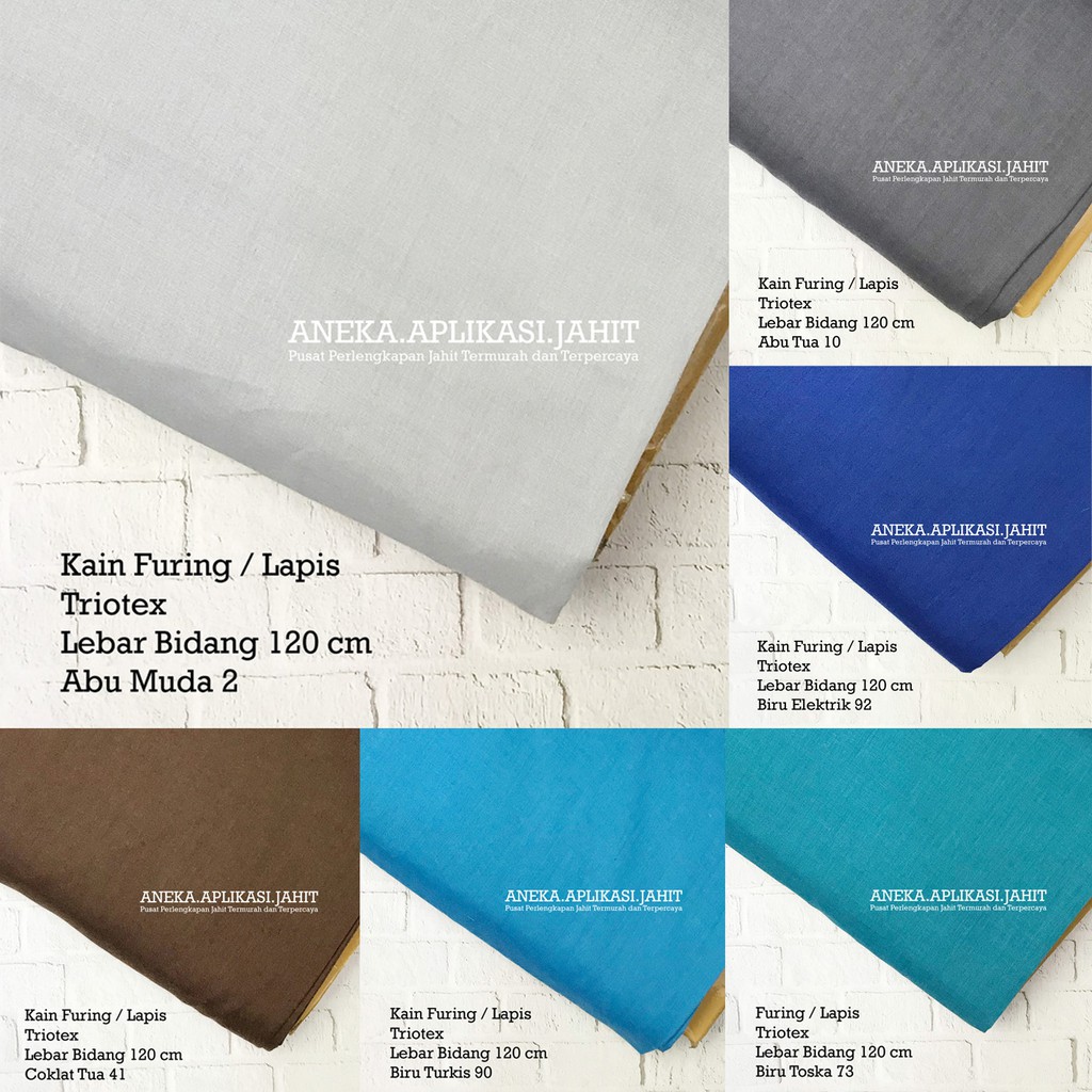 [1/4] 1 METER KAIN FURING LAPIS TRIOTEX ASIANTEX