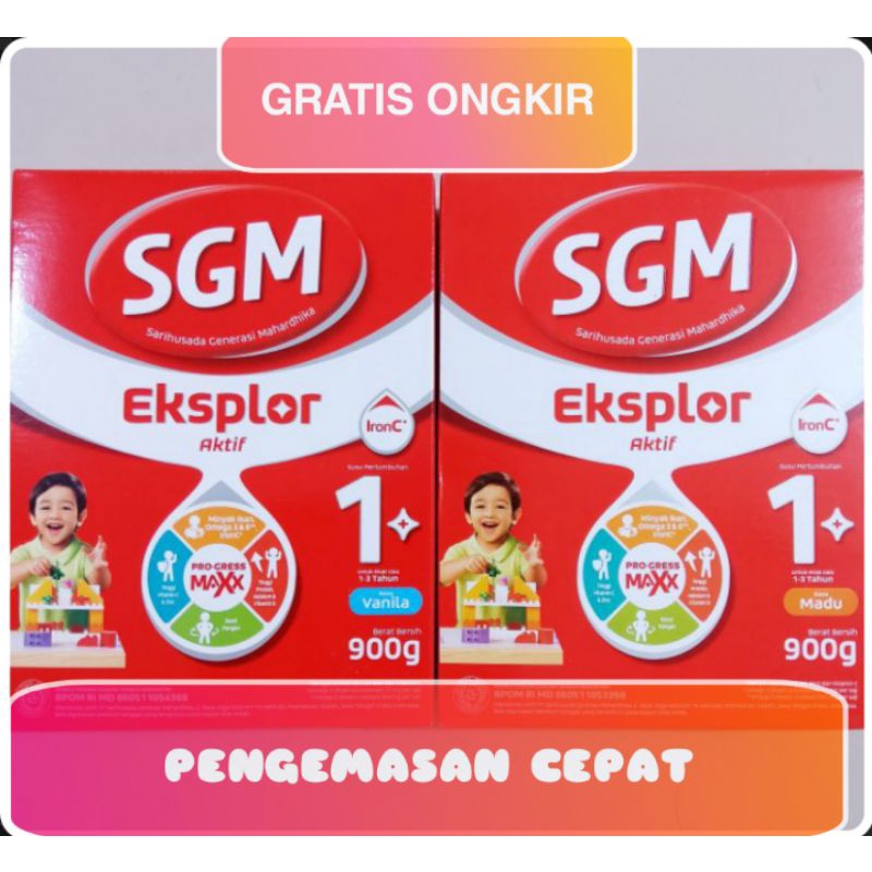 

SGM EKSPLOR 1+ PROMO Madu dan Vanilla 900gr exp date 24