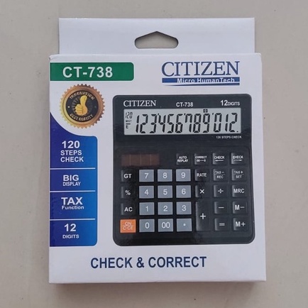 

Kalkulator Citizen CT 738 Calculator Alat Hitung 12 digit