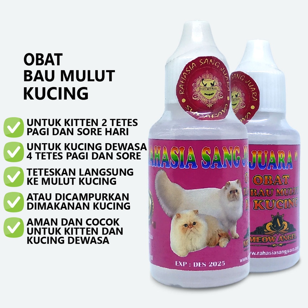 OBAT BAU MULUT KUCING AMPUH PENGHILANG BAU MULUT KUCING