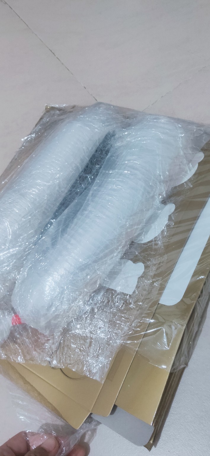 [isi 25 Pcs] Pisau Plastik - Pisau Steak - Kue - Hitam Dan Putih