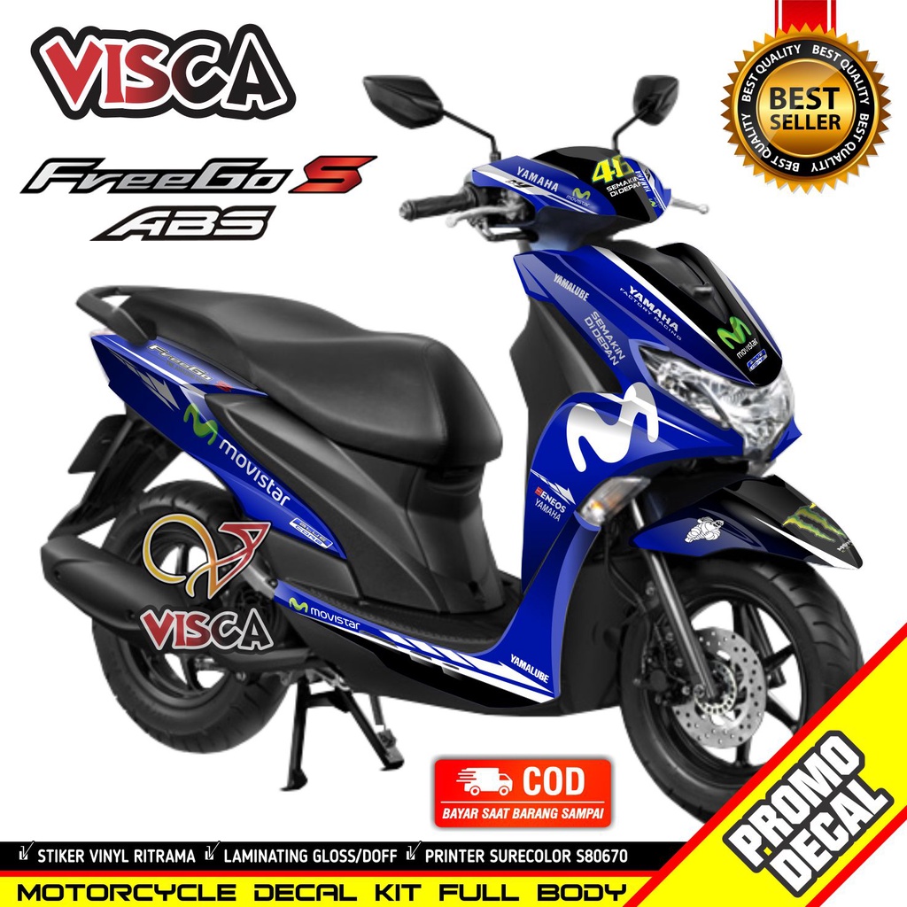 Decal Freego Bull Body Striping Yamaha Freego Stiker Motor Freego Full Body Decal Freego Striping Fr