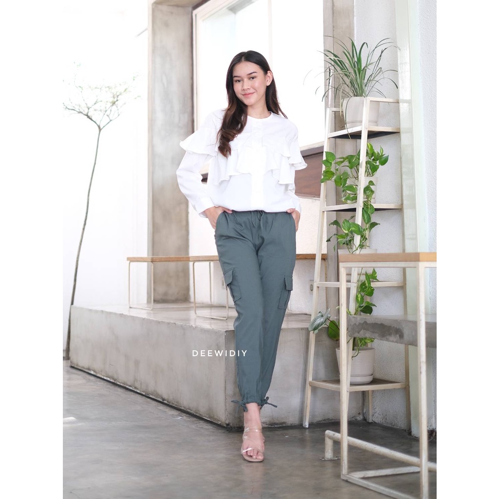 CELANA PANJANG CASUAL WANITA - NAURA PANTS DEEWIDIY