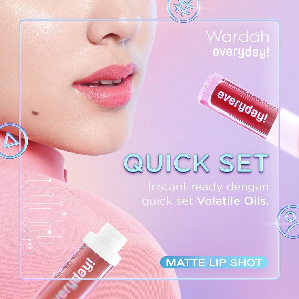 ⭐BAGUS⭐ WARDAH EveryDay! Matte Lip Shot 1,8 gr | Lip Cream | Lip Tint | Lip Stain | Quick Set | Lip Matte | BPOM