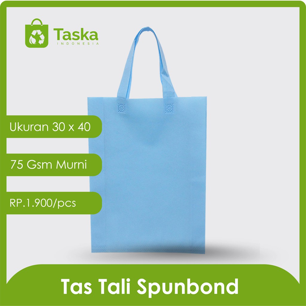 

Tas Press Spunbond Tali 25x35 Per Lusin (warna biru muda)