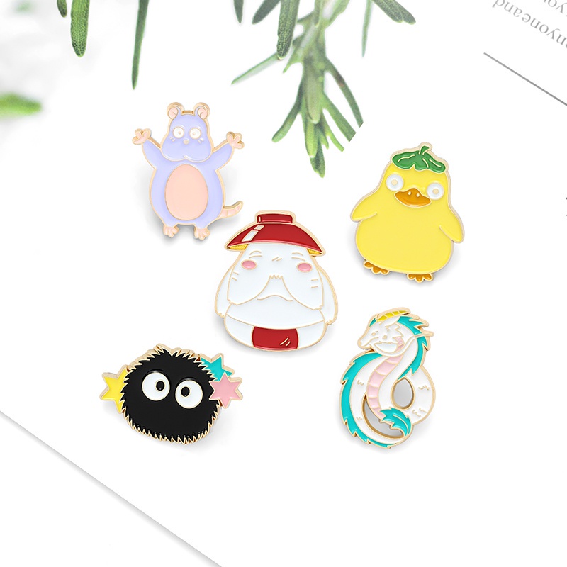 Bros Pin Enamel Desain Kartun Anime Spirited Away Untuk Hadiah